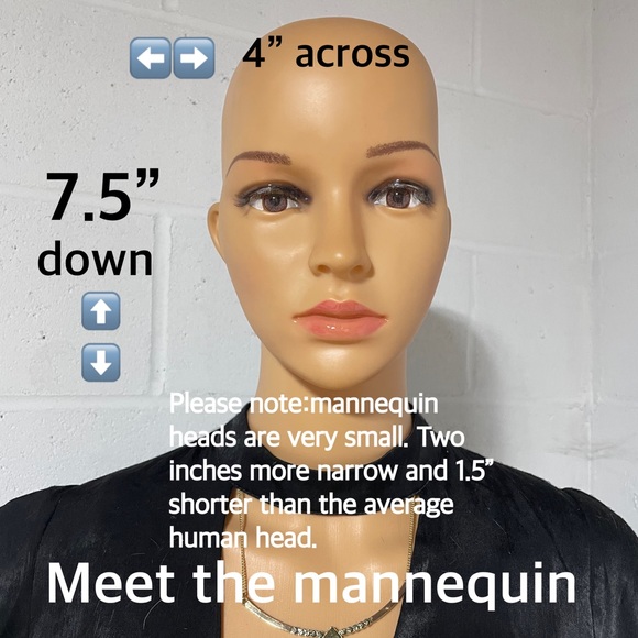 NWT 8” side part golden brown medium ash brown wig back curls swept long bangs - Picture 6 of 16